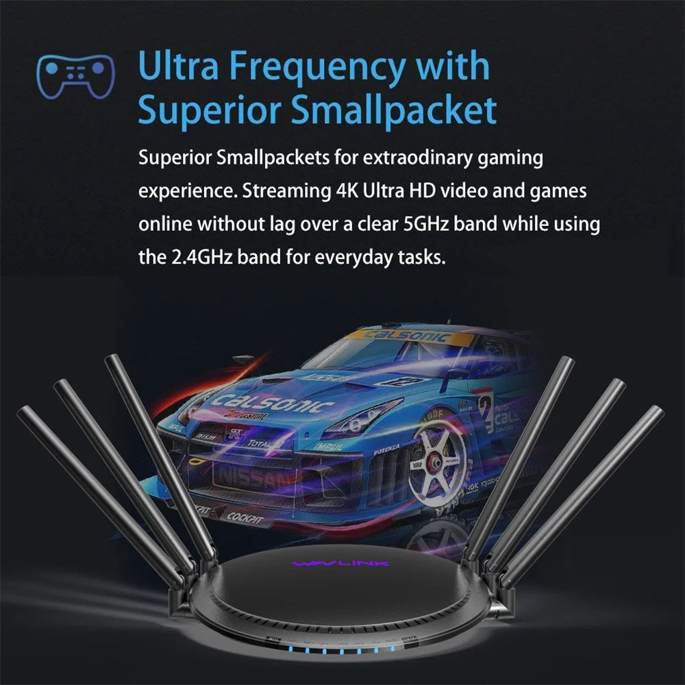 WAVLINK WN531A6 AC2100 Gigabit Ethernet Port WiFi Router Dual Band Wireless Repeater - US Plug - 5