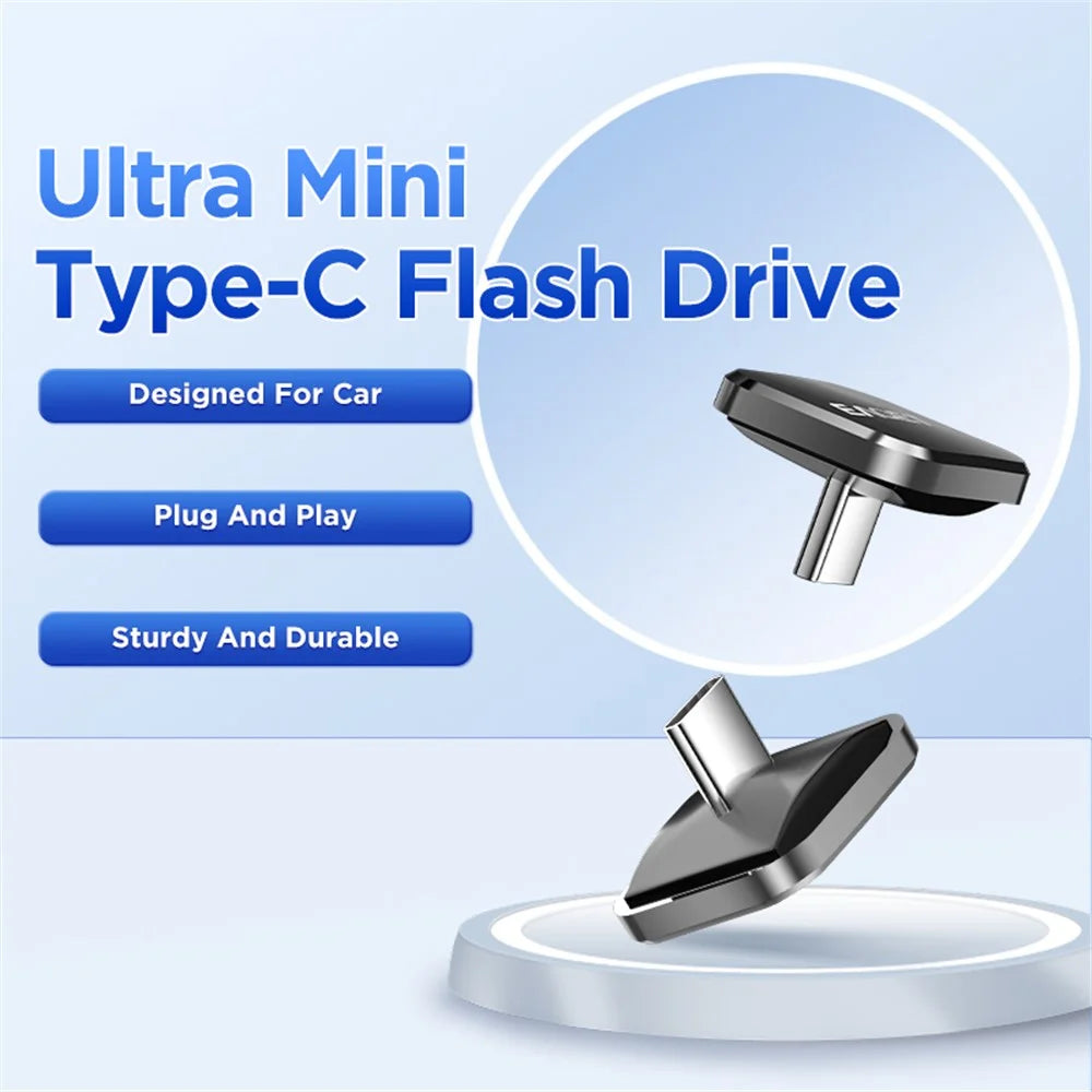 EAGET U8C 32GB Type C Car U Disk Ultra Mini USB 2.0 Flash Disk High Speed Data Transfer Thumb Drive - 2