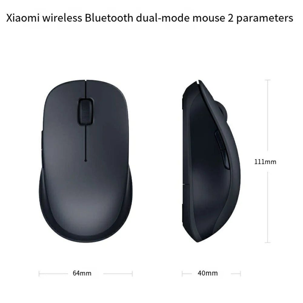 XIAOMI XMSMSB01YM Ergonomic Wireless Bluetooth-Compatible Dual Mode Mouse for Windows / Mac (Chinese Version) - Black - 7