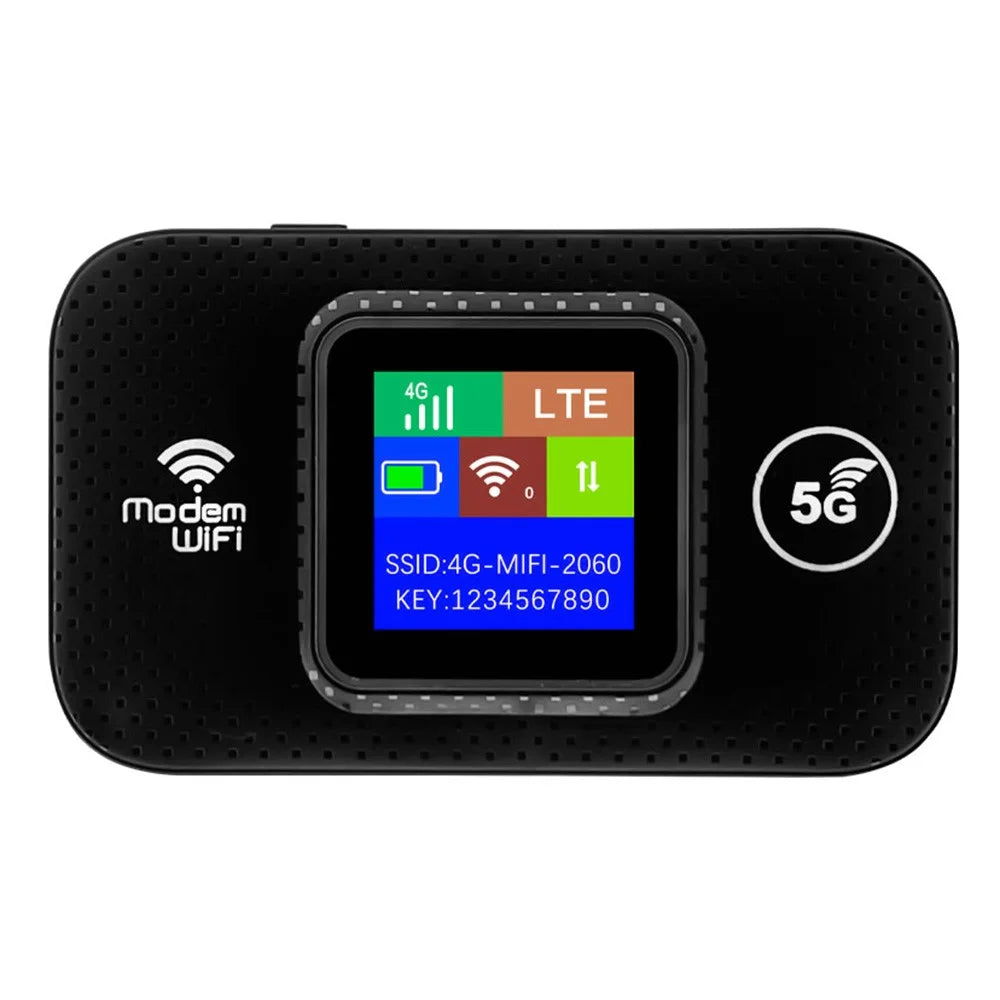 M9S-E Eurasian Version Color Screen Portable 4G Mobile Router Pocket WiFi Connection Router Support 10 Devices - Black - 2
