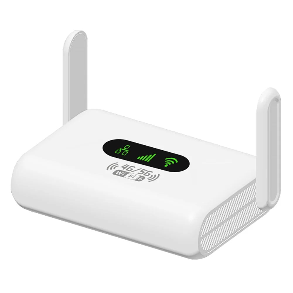 Q30-E 4G LTE Router Foldable Antenna Portable WiFi 6 Hotspot with RJ45 Port and Nano SIM Card Slot, Eurasian Version - US Plug - 1