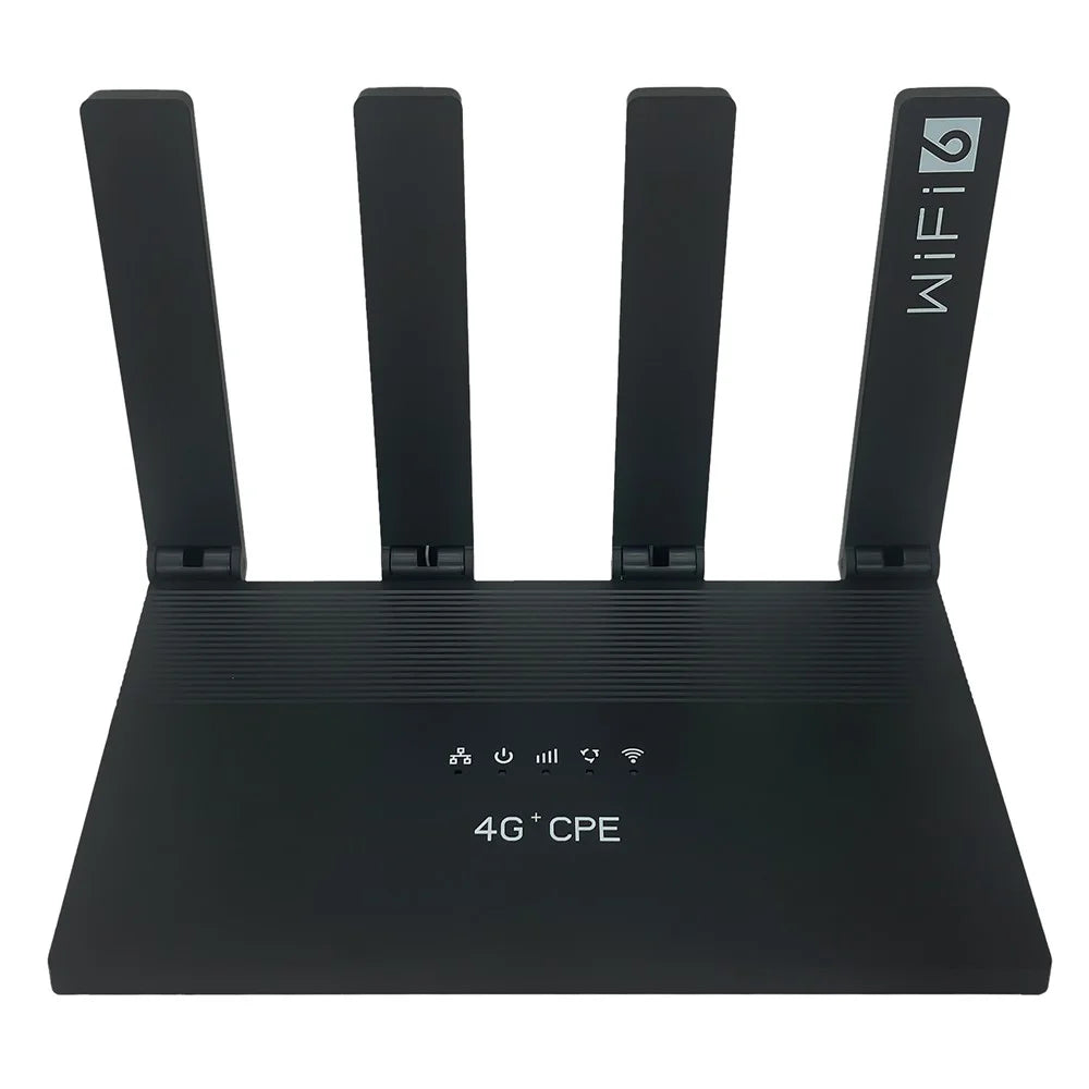 WR800 600Mbps High Speed 4G LTE WiFi Router 4 LAN Ports WiFi 6 Wireless Modem with 5000mAh Battery, Eurasian Version - US Plug - 2
