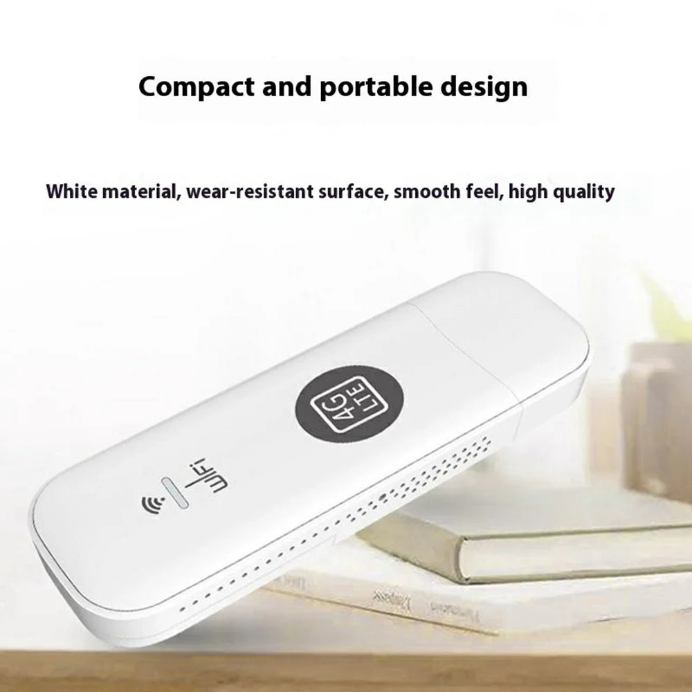 U6-E8 Eurasian Version 4G LTE UFI Modem USB WiFi Dongle International Travel SIM Card Portable WiFi Hotspot - White - 4