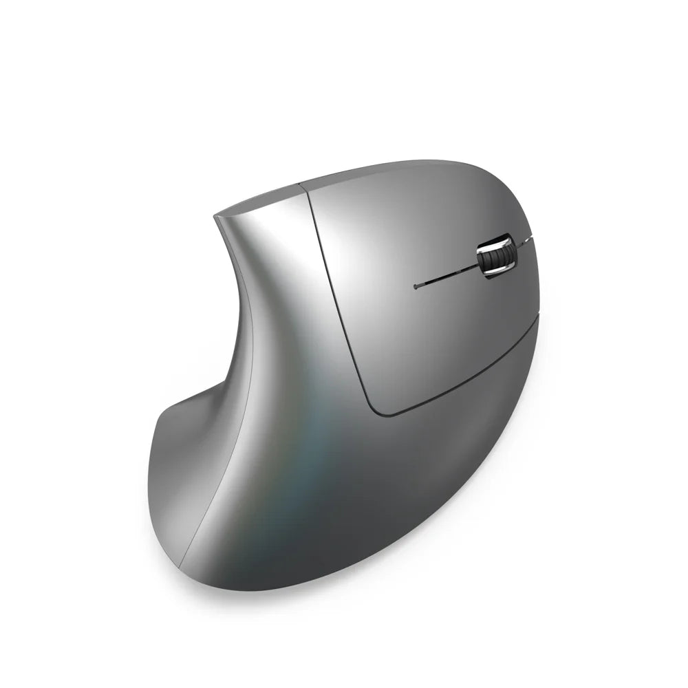HXSJ T22 Ergonomic Vertical Mouse 2.4G/Bluetooth-compatible Dual Mode 2400DPI Adjustable Mouse - Metallic Gray - 4