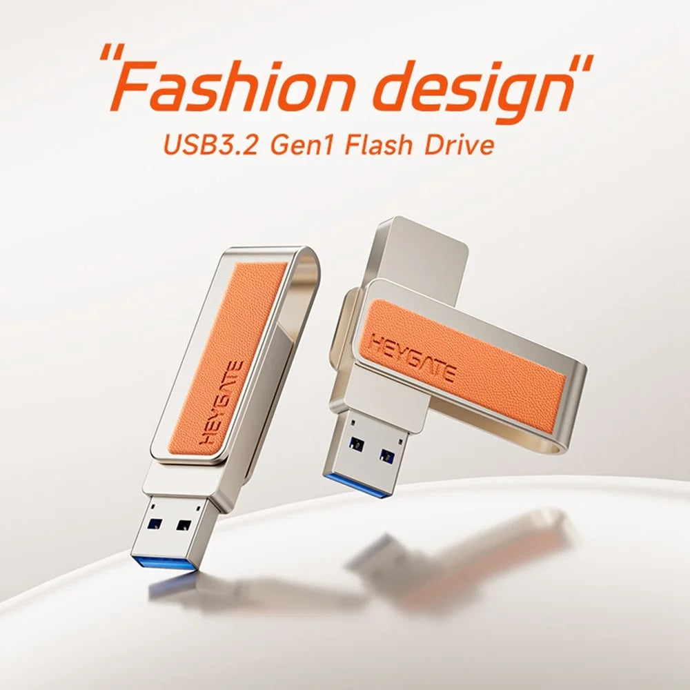 HEYGATE U1 128GB USB 3.2 Flash Drive 150MB / s High Speed Metal Rotating Design Memory Stick U Disk for PC Printer Projector - 2
