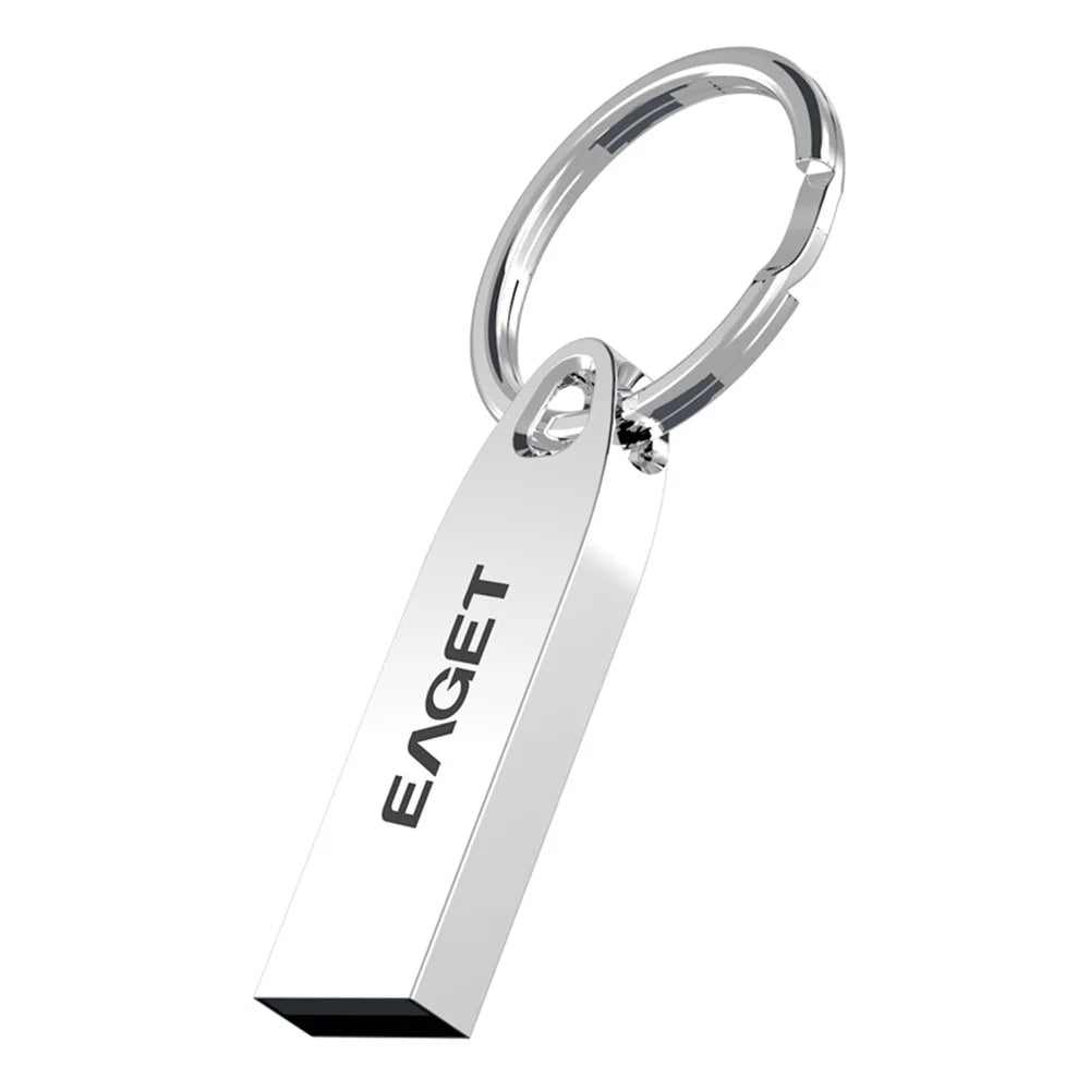 EAGET U3 8G USB Flash Drive Compact Size USB 2.0 Memory Stick with Hanging Ring for Laptop, TV, Car Audio - 1