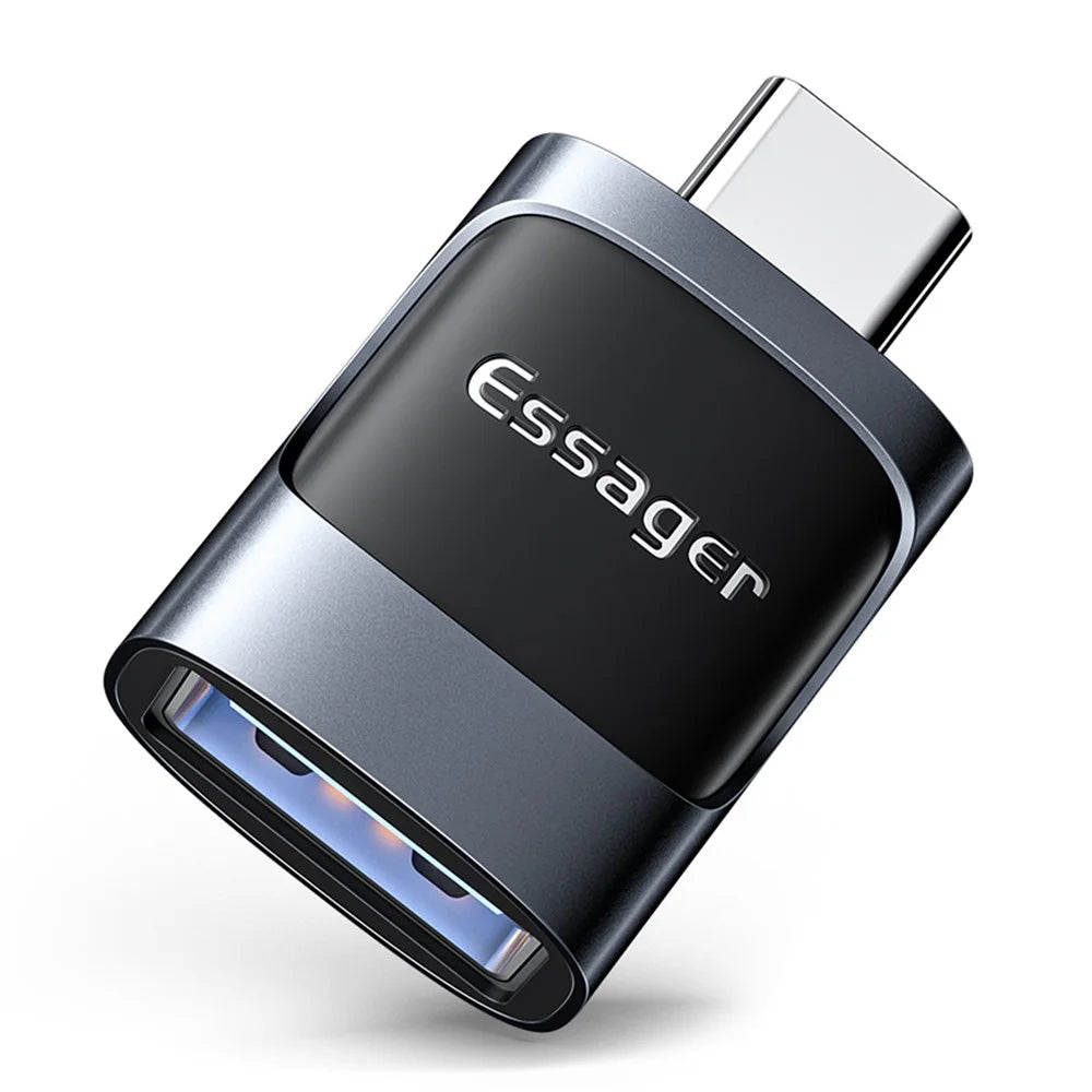 ESSAGER USB Female to Type-C Male USB3.0 5Gbps Data Transmission Charging Connector OTG Adapter - Blue - 1