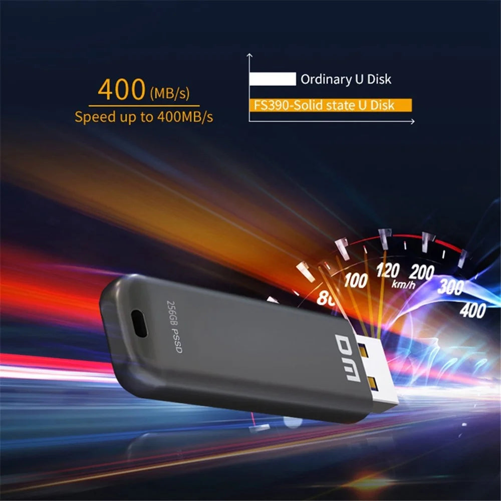 DM FS390 USB3.1 256GB Portable Solid State USB Flash Drive Zinc Alloy PC External Solid State U-disk - 2