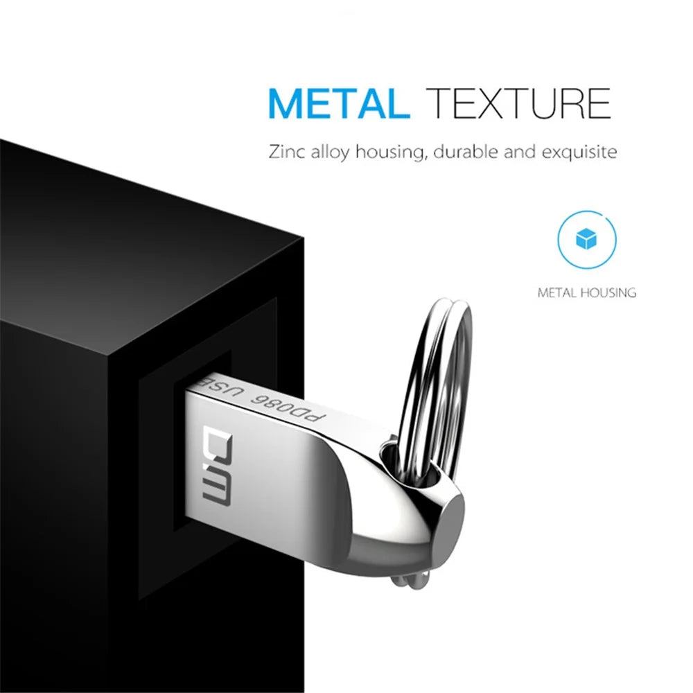 DM PD086 USB 2.0 16GB Portable USB Flash Drive Zinc Alloy Computer Laptop U-disk - 3