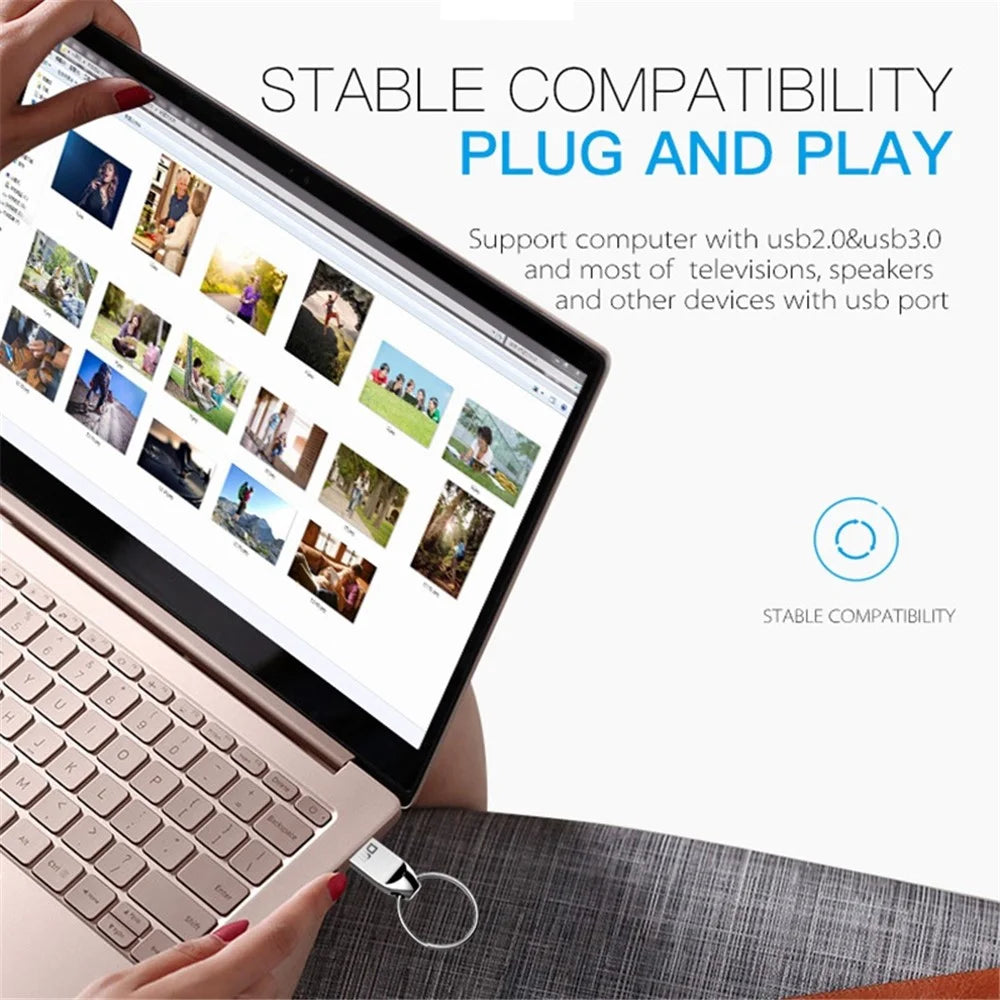 DM PD086 USB 2.0 16GB Portable USB Flash Drive Zinc Alloy Computer Laptop U-disk - 5