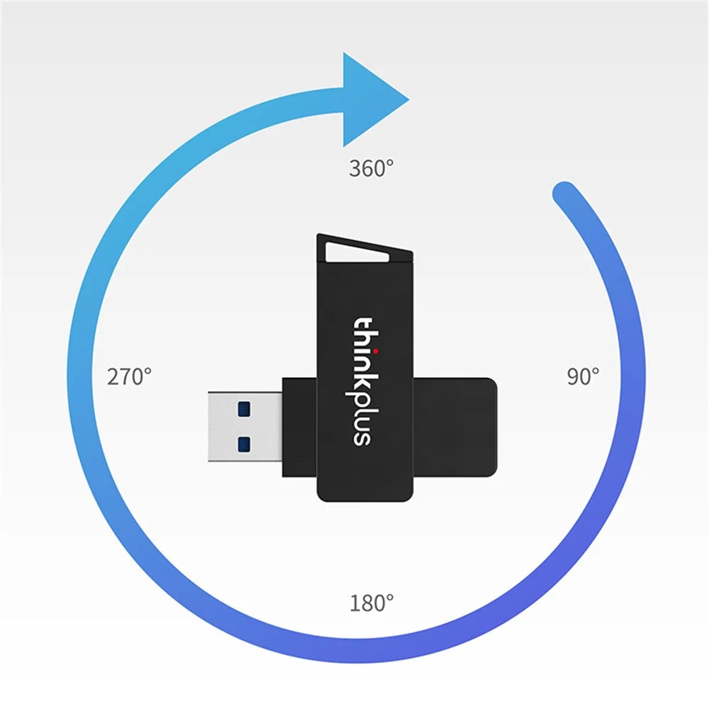 LENOVO THINKPLUS MU241 32G Data Storage Thumb Stick Rotating Design High-speed USB 3.0 Flash Drive - 3