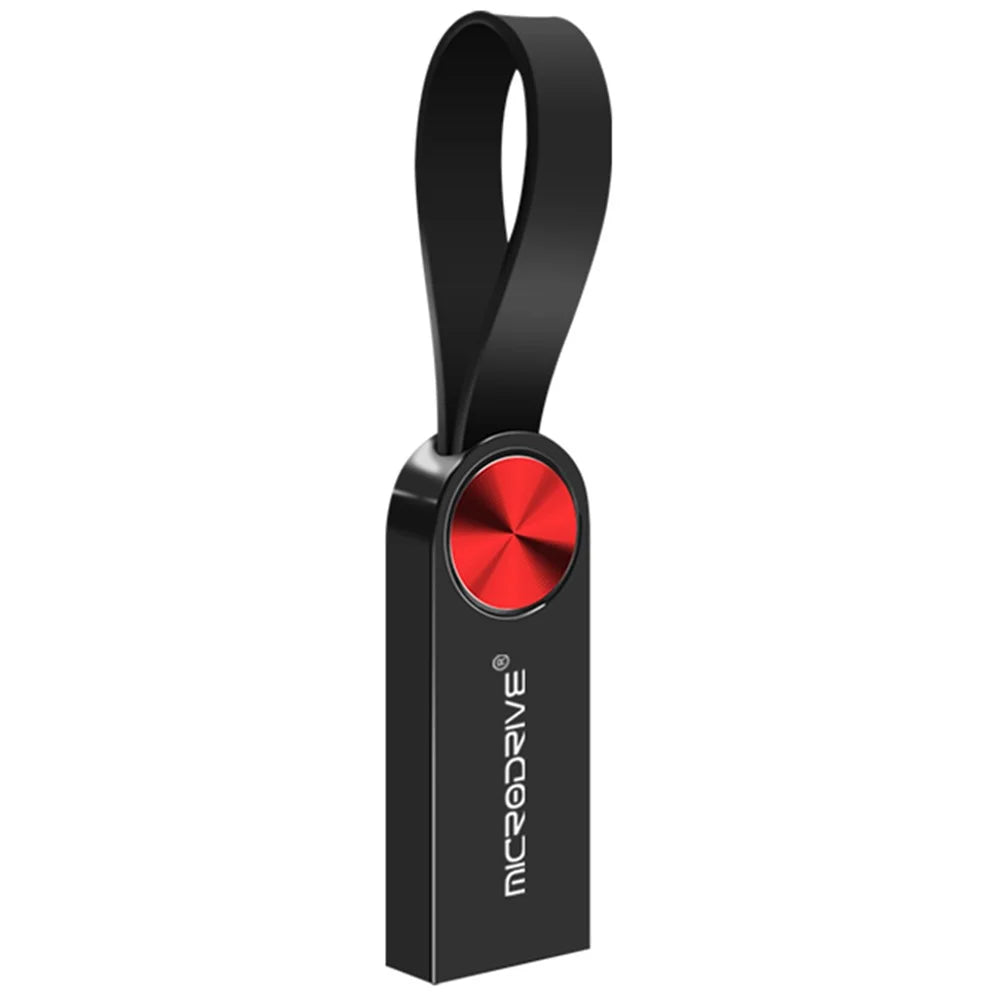 MICRODRIVE 8GB CD Veins Round Decor U-disk Computer Laptop USB Flash Drive - Black+Red - 1