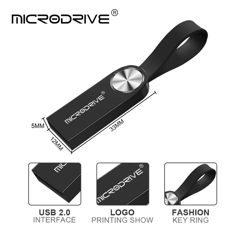 MICRODRIVE 16GB USB Flash Drive CD Veins Decor Computer Laptop U-disk - Black - 5