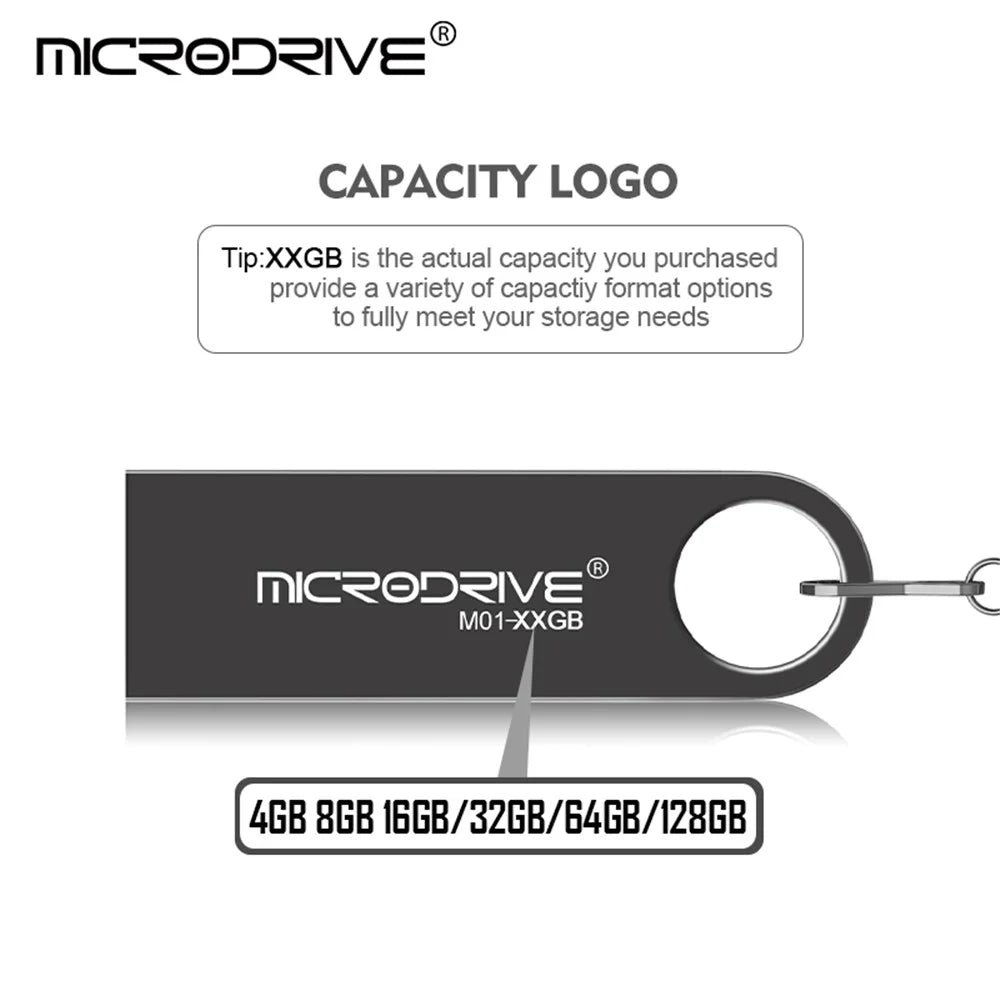 MICRODRIVE E9 16GB USB 2.0 Laptop Computer U-disk Metal Flash Drive - Black - 5