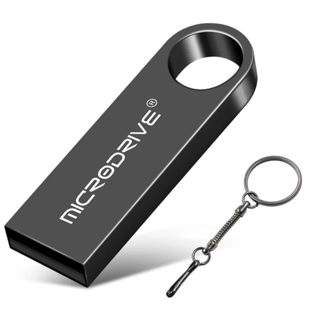 MICRODRIVE E9 4GB Metal U-disk USB 2.0 Memory Stick Computer Flash Drive - Black - 1