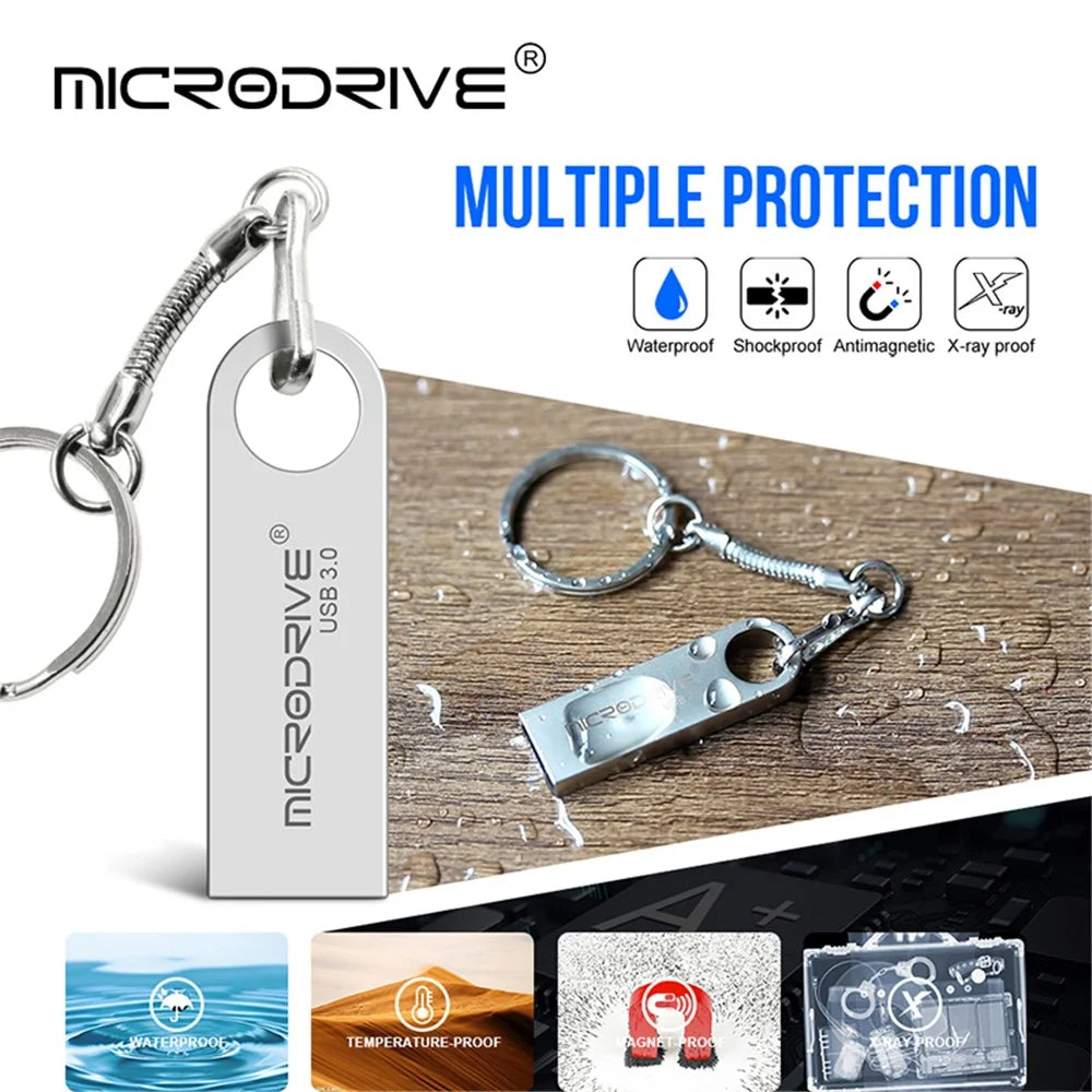 MICRODRIVE E9 Portable 16GB High Speed USB 3.0 Memory Stick Metal U-disk - Black - 2