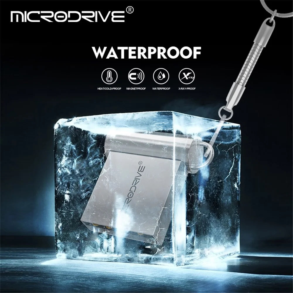 MICRODRIVE 32GB USB 2.0 Portable Flash Drive Mini Metal U-Disk - Black - 4