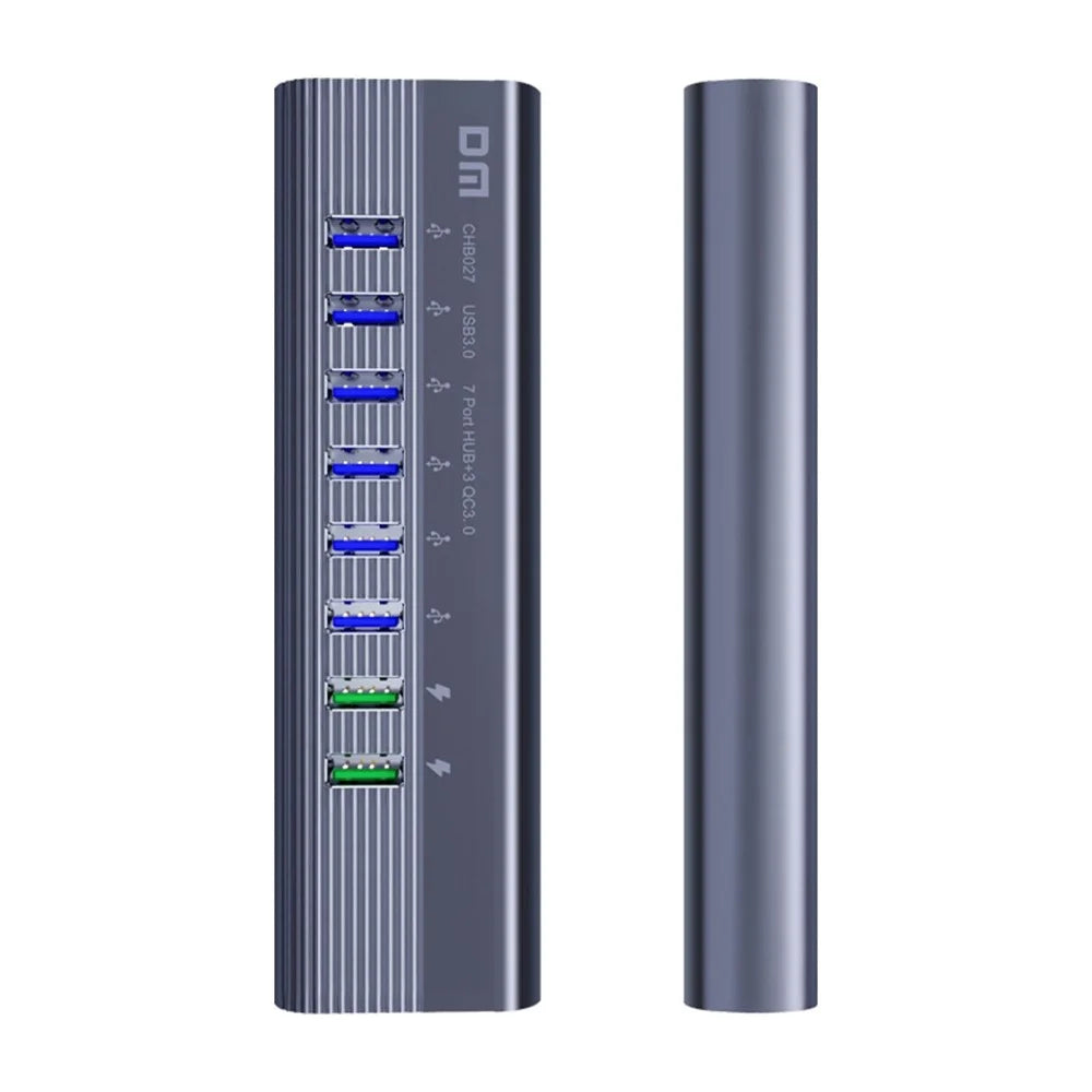 DM CHB027 Portable 10 Ports USB 3.0 Hub with PD 18W Fast Charging Port Expansion Dock - 2