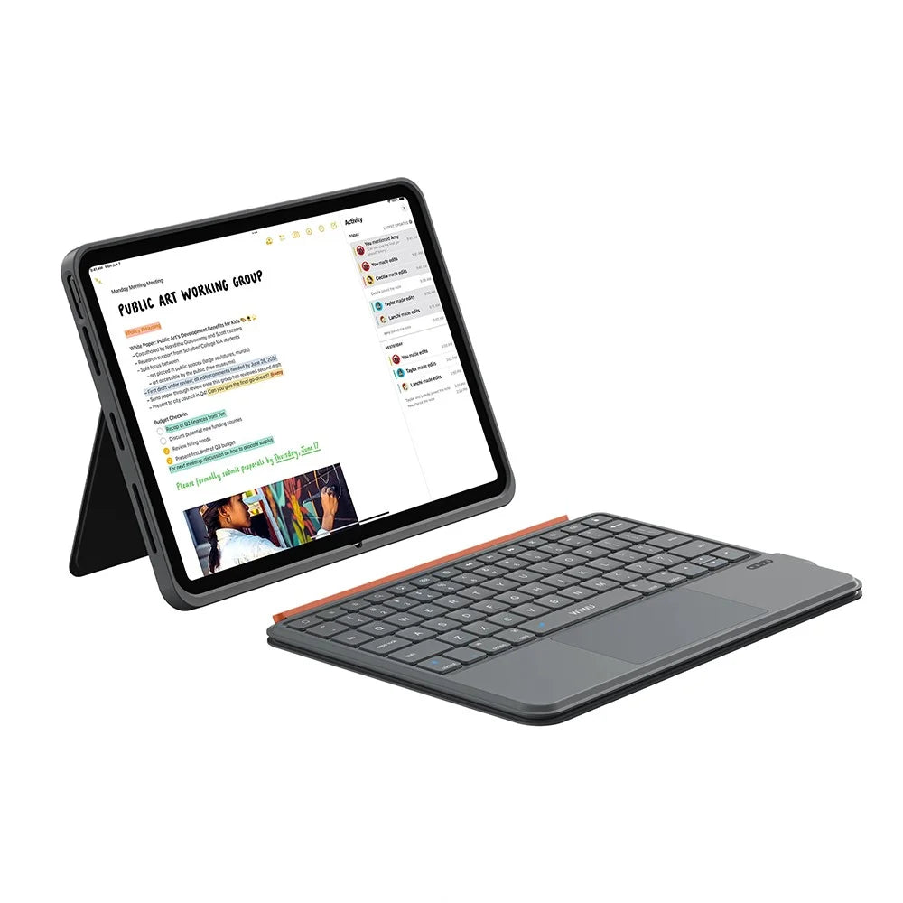 WIWU MK-005 For iPad Air 13 (2024) 3 in 1 Magnetic Bluetooth-compatible Keyboard Full Coverage Leather Case - 2