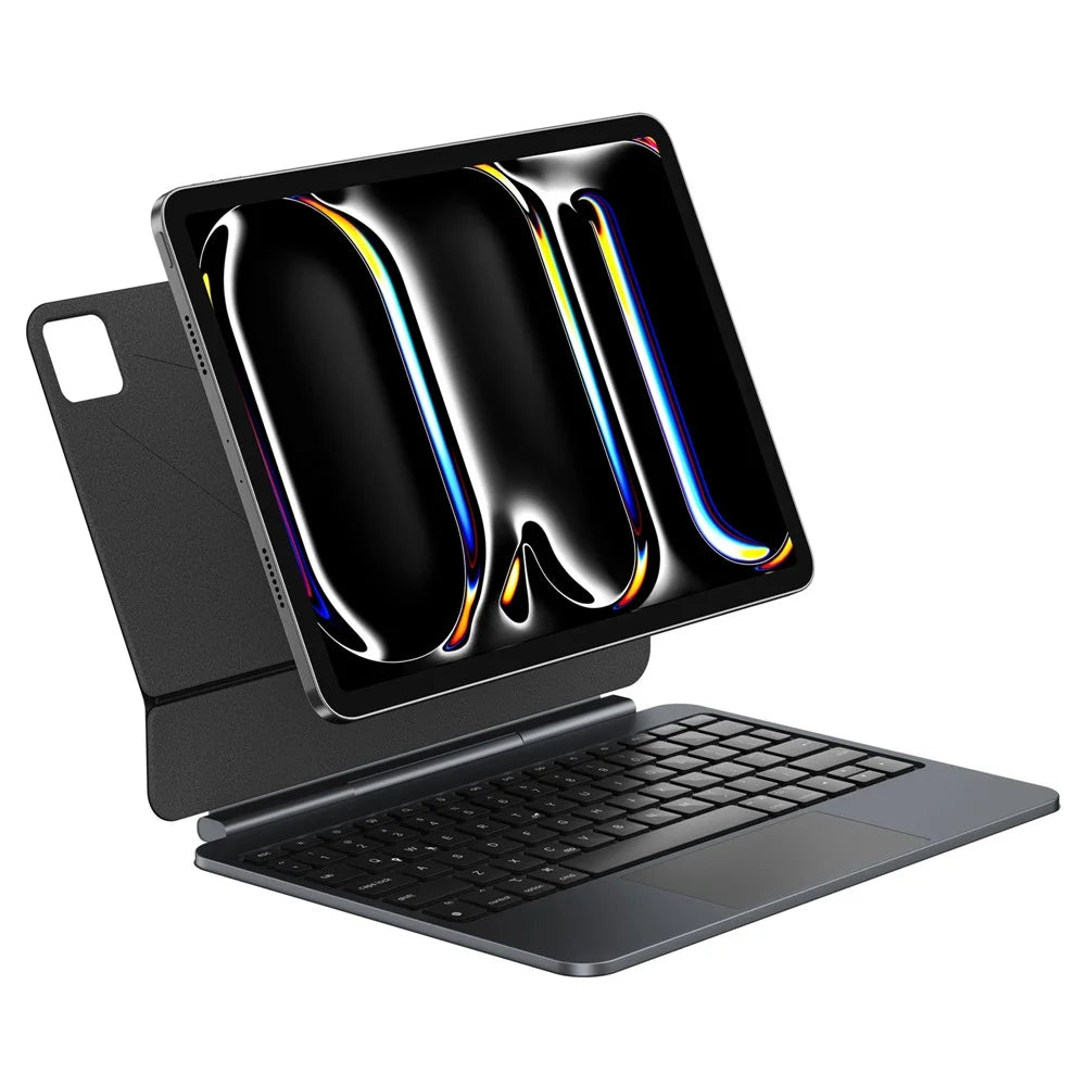 WIWU MK-004 For iPad Pro 13 (2025) / (2024) Magnetic Wireless Bluetooth-compatible Keyboard Leather Case Magic Keyboard - 1