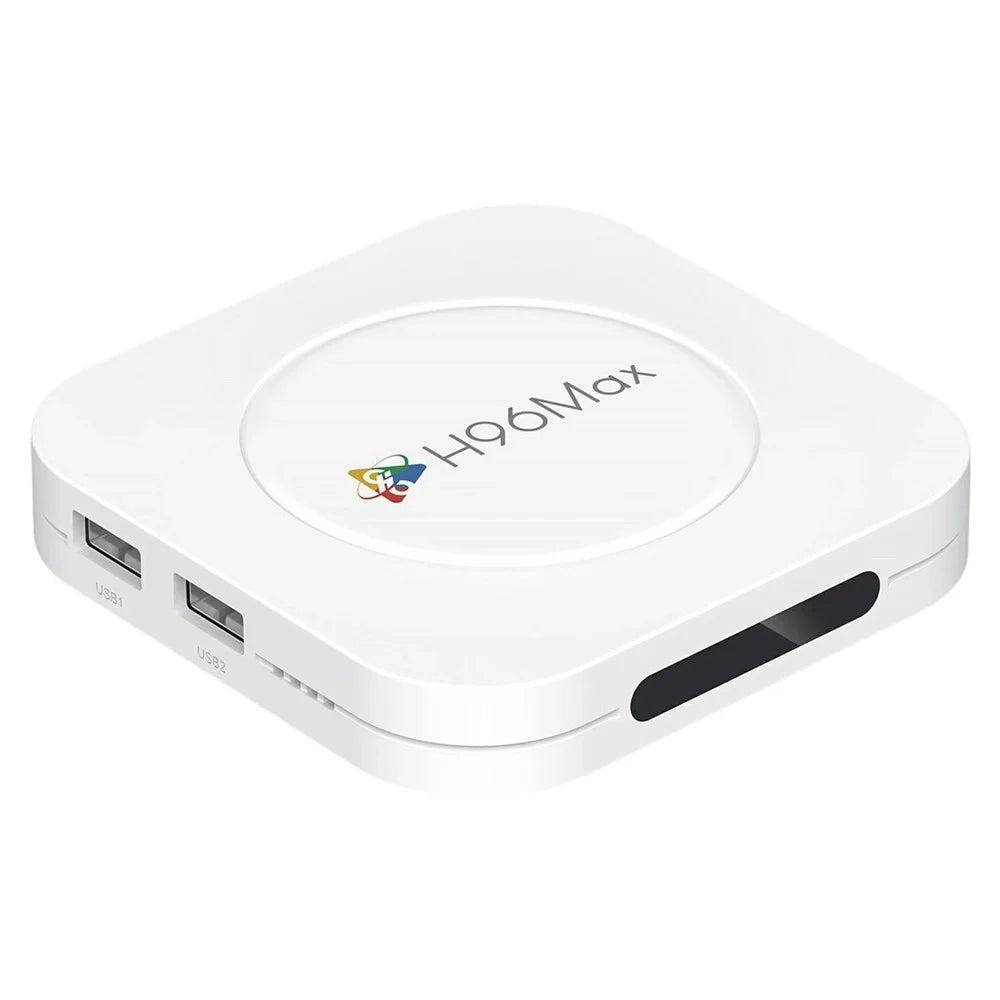 H96 MAX M1 Plus 8K Intelligent Android TV Box 4+128GB WiFi6 BT5.4 Voice Assistant Media Player - White  /  US Plug - 2