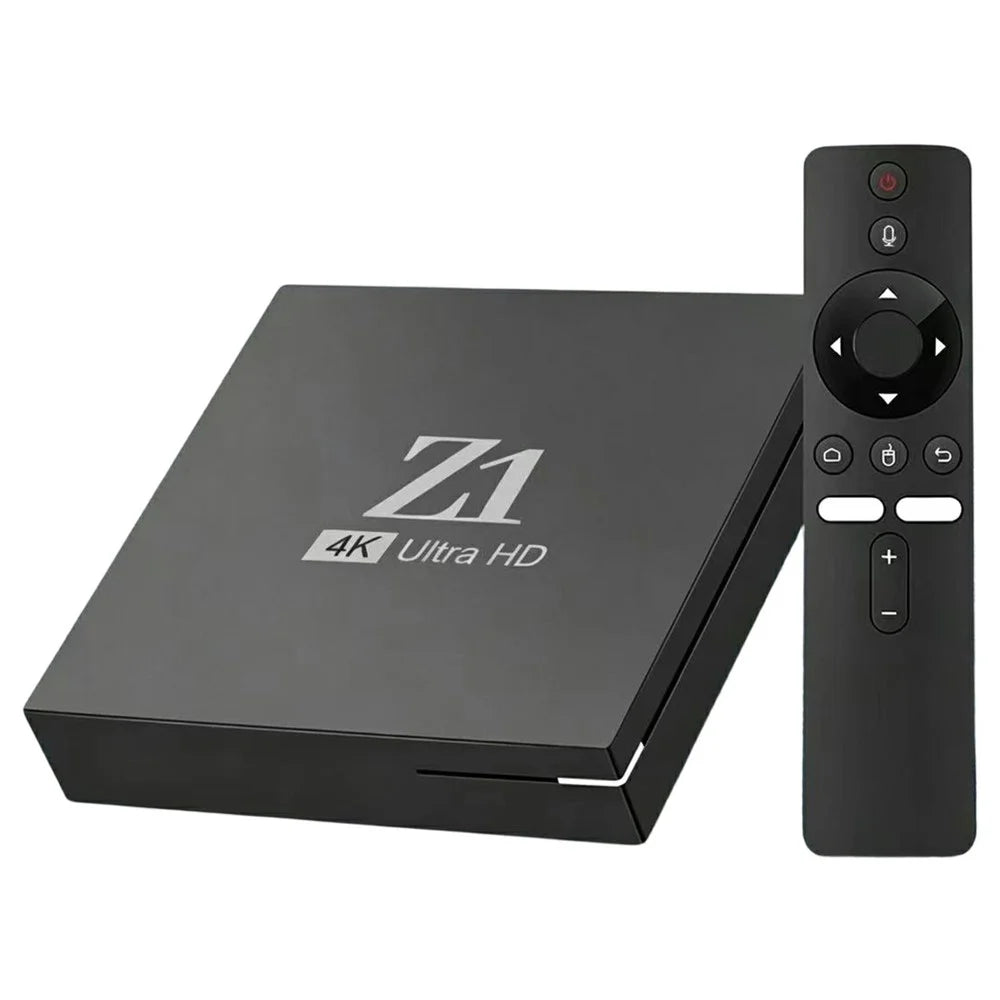 Z1 1+8GB Android 15.0 TV Box 4K Ultra HD WiFi 6 Dual Band 2.4G / 5G Bluetooth-compatible Voice Remote - Black - 1