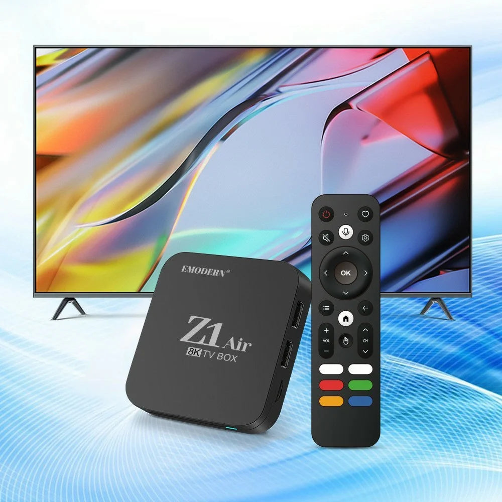 EMODERN Z1 AIR 2+8GB Android 15.0 TV Box 8K Ultra HD 2.4G  /  5G WiFi Bluetooth-compatible Voice Remote - Black - 5