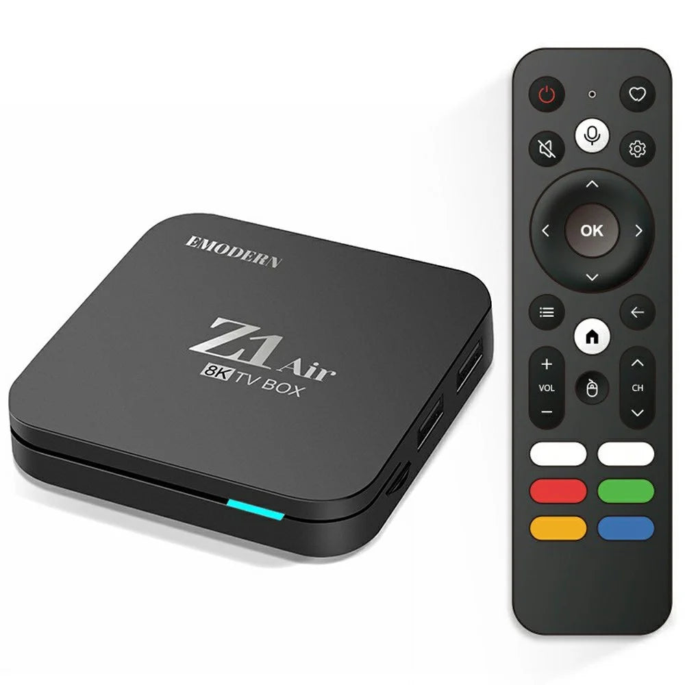EMODERN Z1 AIR 2+16GB Android 15.0 TV Box 8K Ultra HD 2.4G  /  5G WiFi Bluetooth-compatible Voice Remote - Black - 1