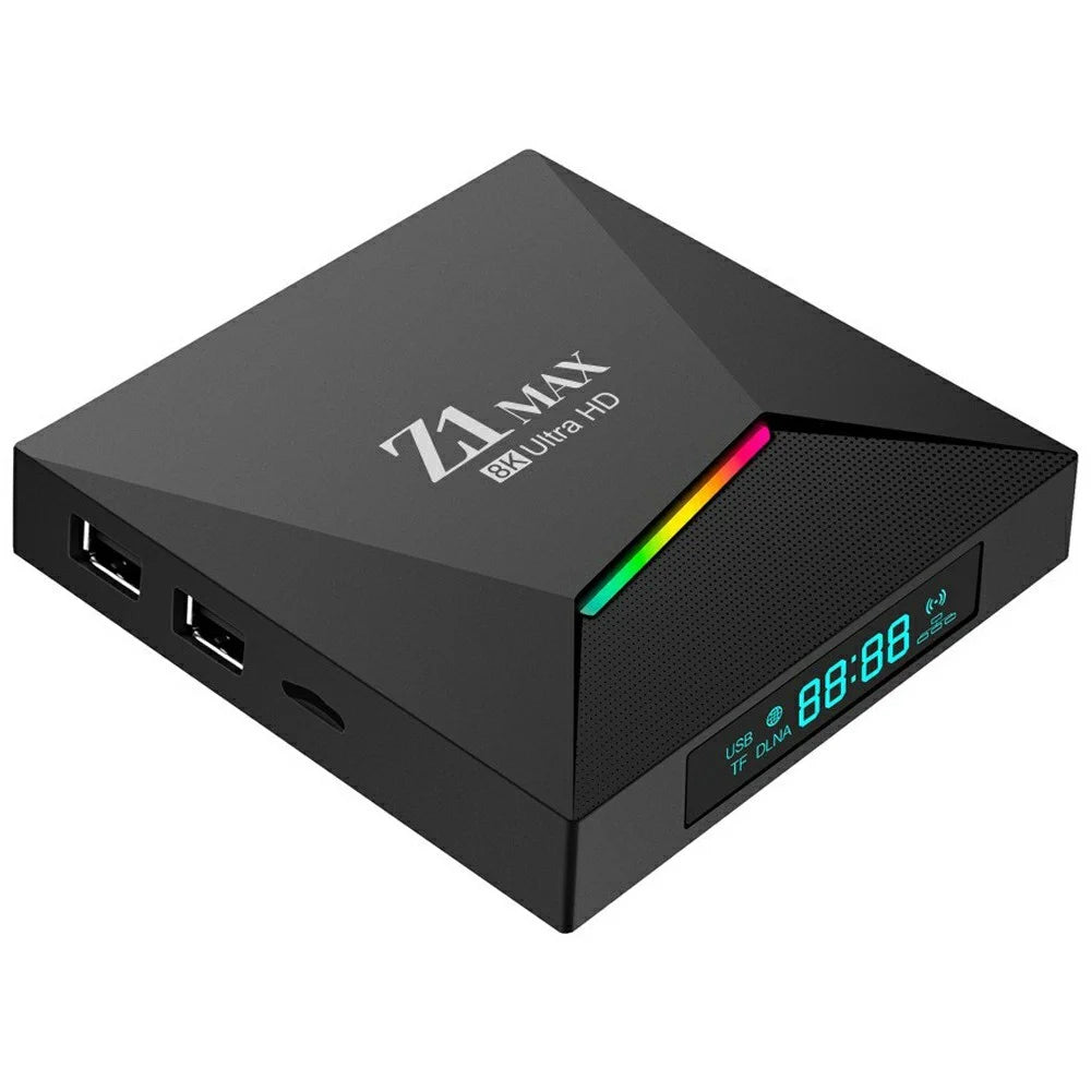 Z1 MAX 2+16GB Android 15.0 TV Box 8K Ultra HD Dual Band WiFi 6 2.4G / 5G Bluetooth-compatible Voice Remote for Home Entertainment - Black - 1
