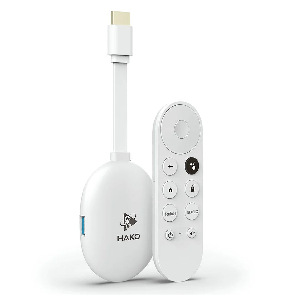 HAKO 2+16GB Android 14.0 TV Stick RK3518 Quad-Core 4K WiFi 6 Bluetooth-Compatible 5.4 with Remote - White - 1