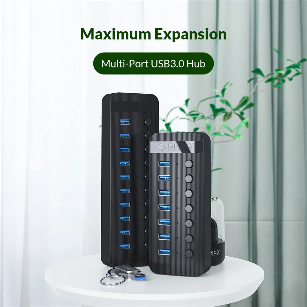 ORICO CT2U3-10AB ABS Multi-port USB3.0 HUB with Individual Switches - 7