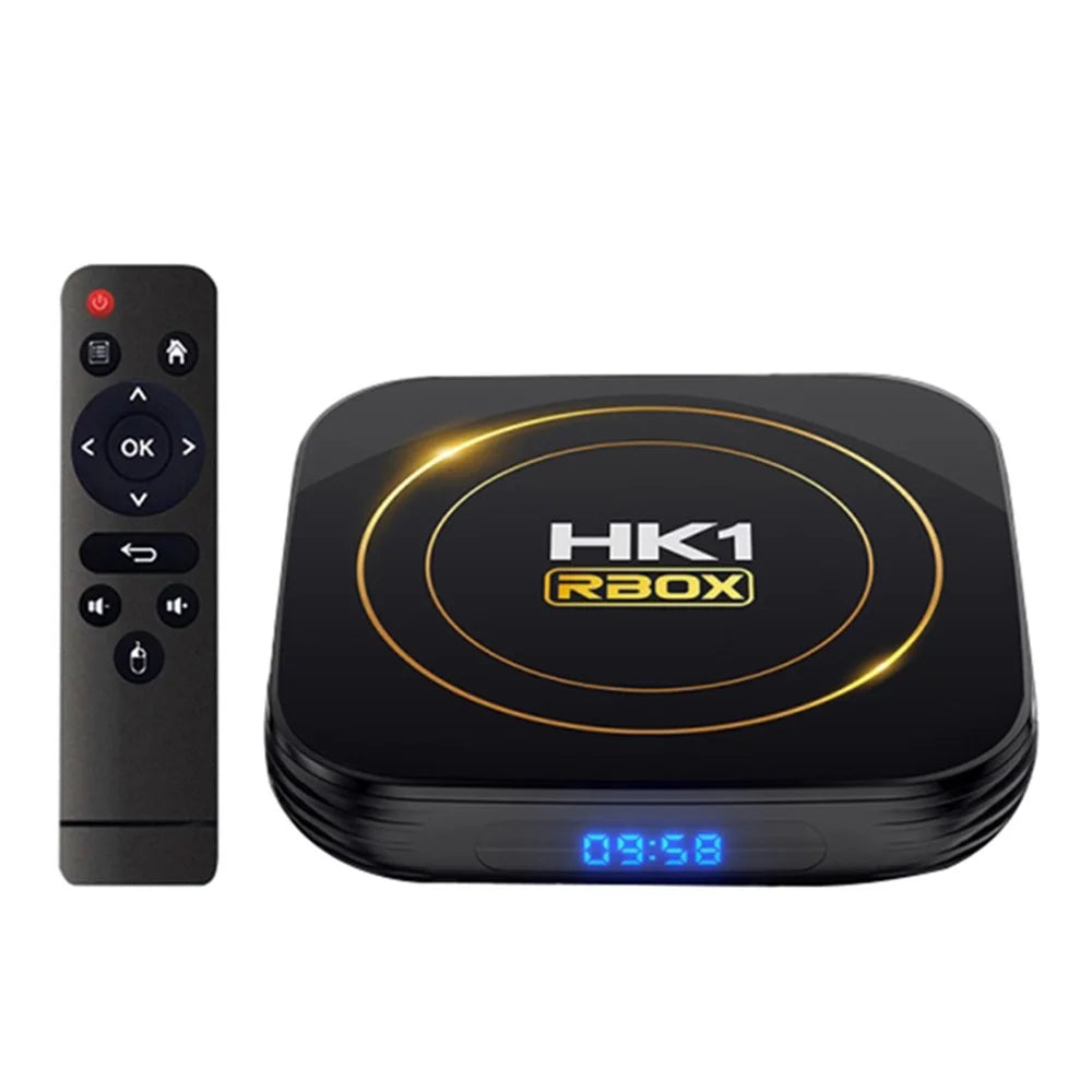 HK1 RBOX-H8S 4K Ultra HD Smart TV Box Dual-band WiFi Android 12.0 TV Box (2GB+16GB) - US Plug - 1