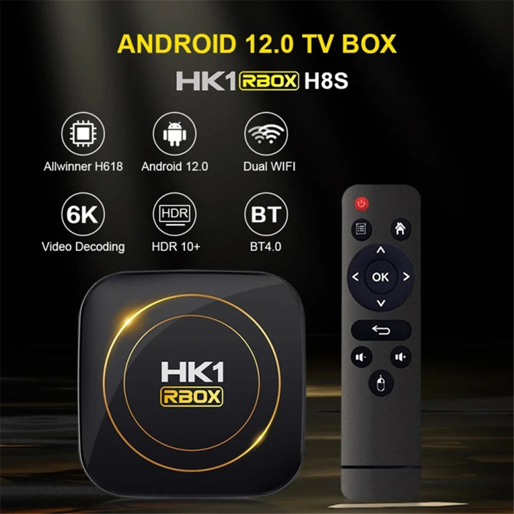 HK1 RBOX-H8S 4K Ultra HD Smart TV Box Dual-band WiFi Android 12.0 TV Box (2GB+16GB) - US Plug - 2