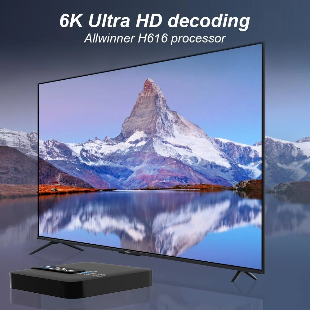 H20 Pro 2+8GB Quad Core CPU H313 TV Box Dual Band WiFi 4K Ultra HD Player - 2