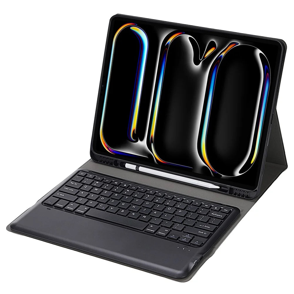 A14B For iPad Pro 13 (2025) / (2024) Bluetooth-compatible Keyboard Cover with Pen Slot Ultra Thin Tablet Case - Black - 2
