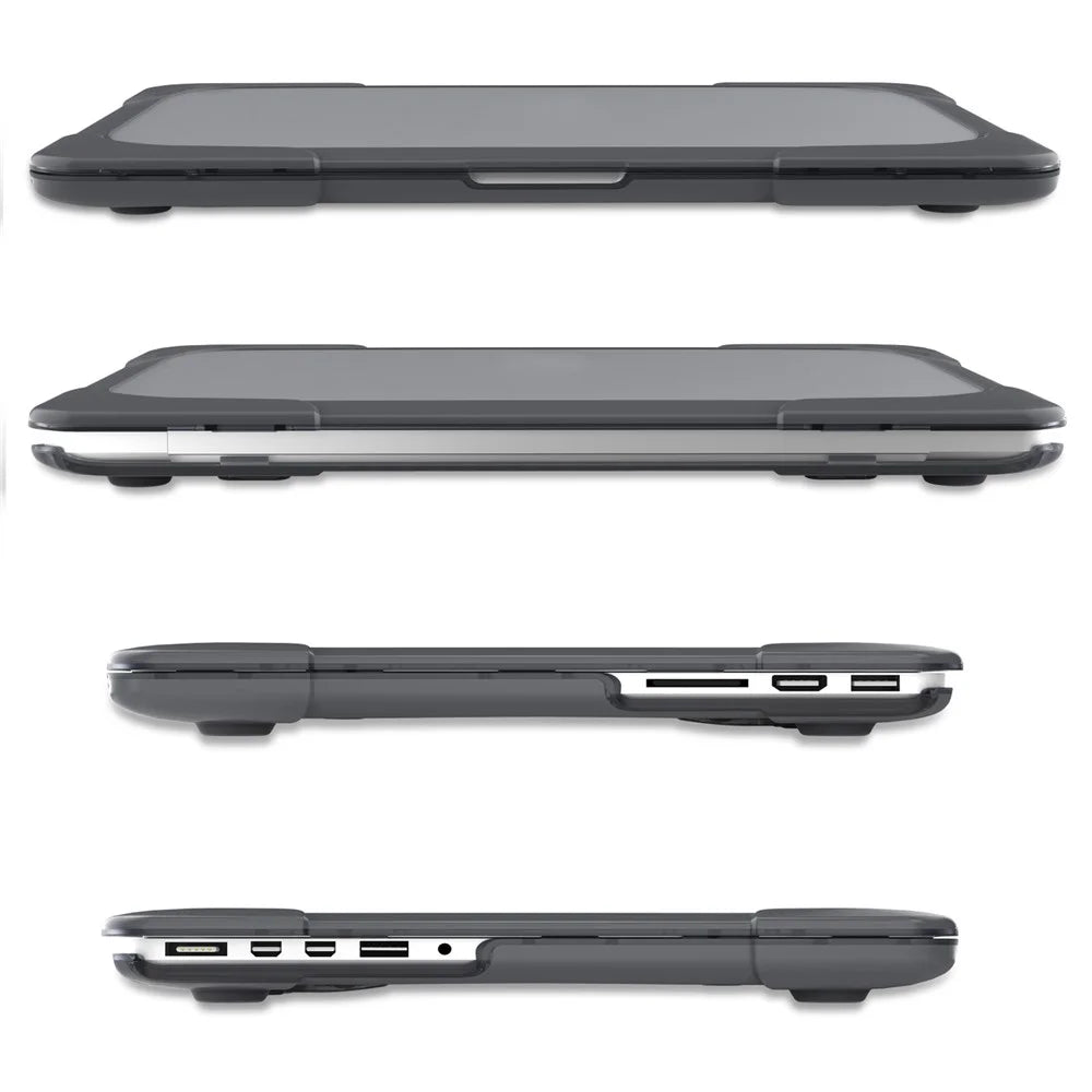 Heat Dissipation Design Two-Piece Plastic + TPU with Stand Shell for MacBook Pro 16 inch (2019) A2141 - Grey - 3