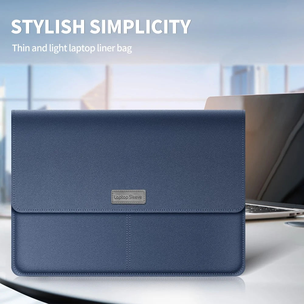 Leather Laptop Tablet Protective Bag Laptop Sleeve for 13''-14'' Laptop - Green - 2