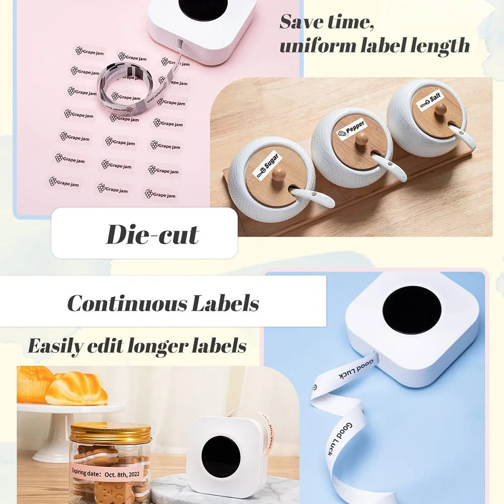 PHOMEMO Q30S DIY Sticker Label Maker Machine Mini Pocket Bluetooth-compatible Thermal Label Printer - Green - 6