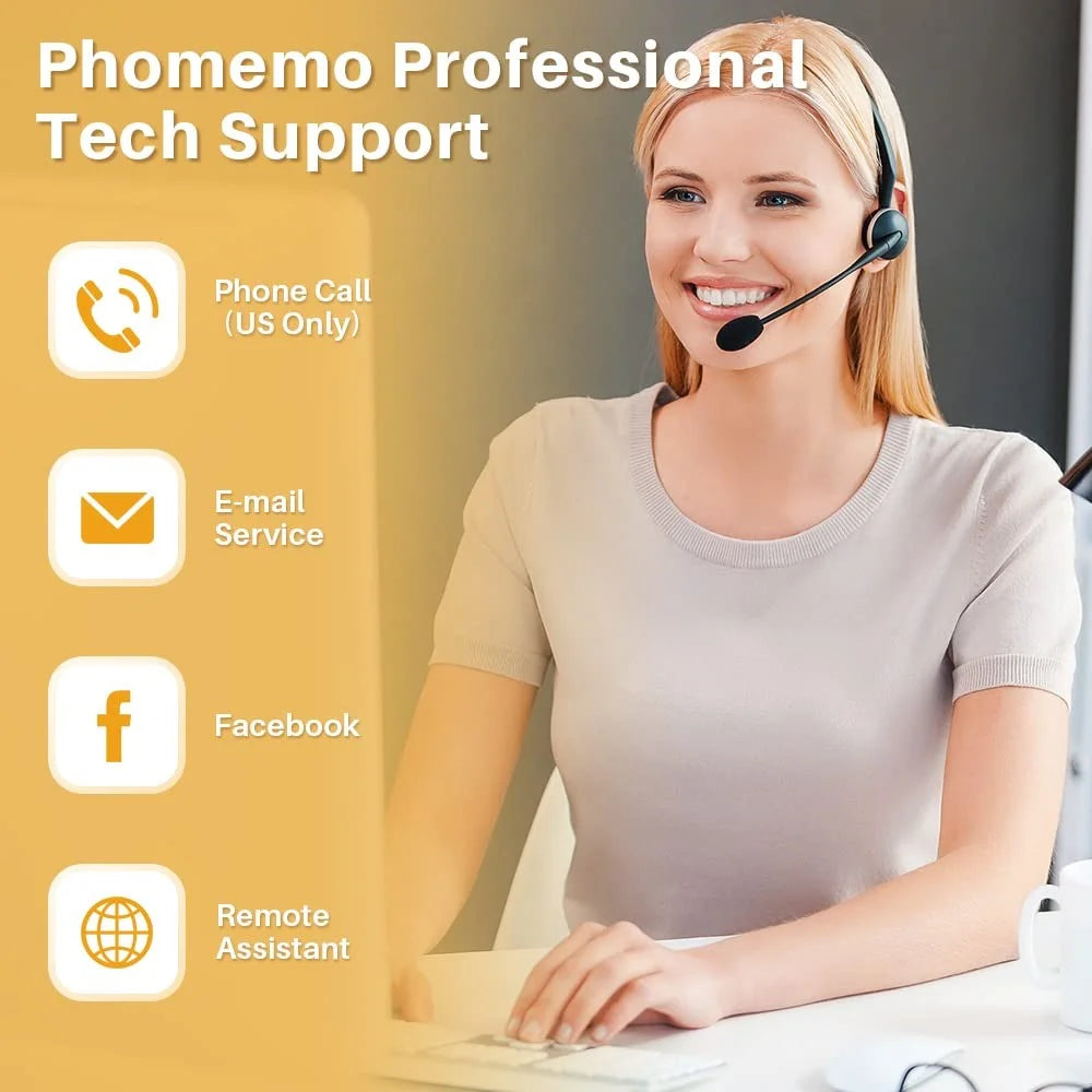 PHOMEMO M120 Bluetooth-compatible Inkless Thermal Printer Wireless Barcode Label Price Tag Printer - Black - 7