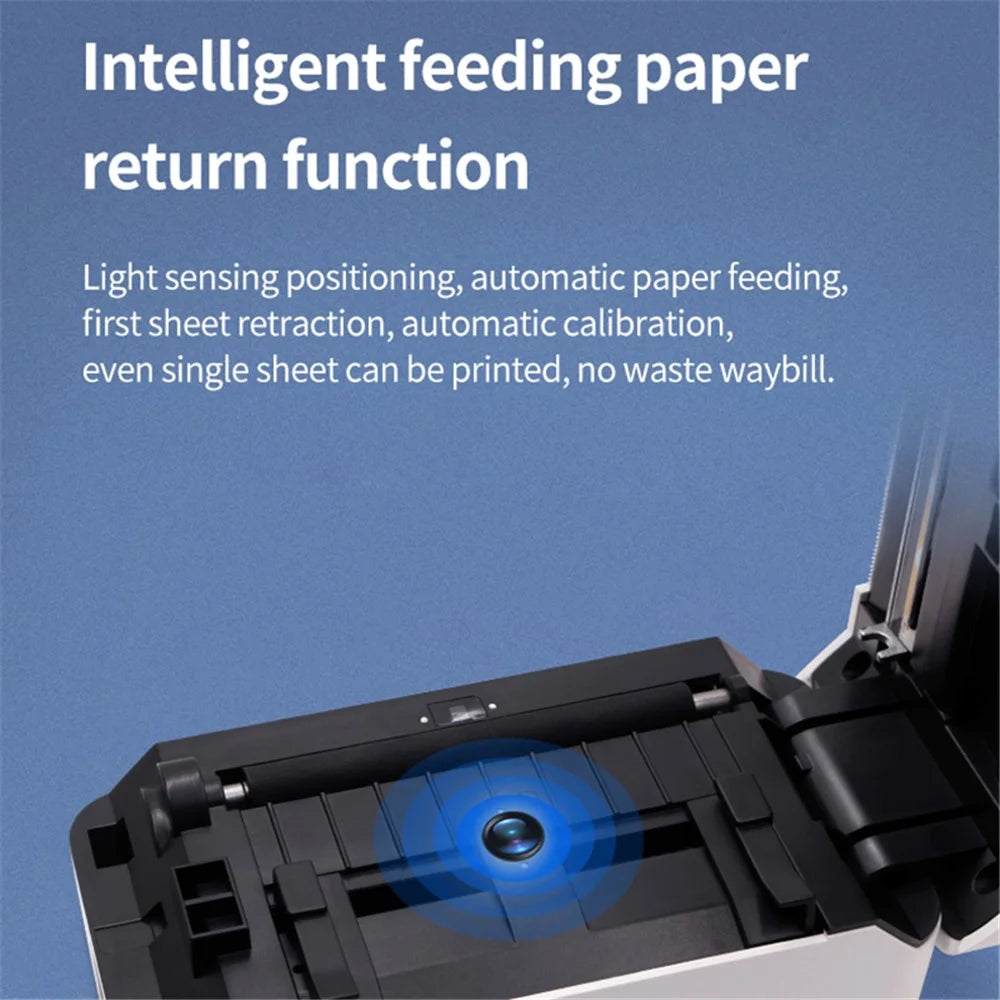 TDL407H 180mm / s High Speed Desktop Thermal Label Printer Barcode Printing Machine, USB Version - US Plug - 6