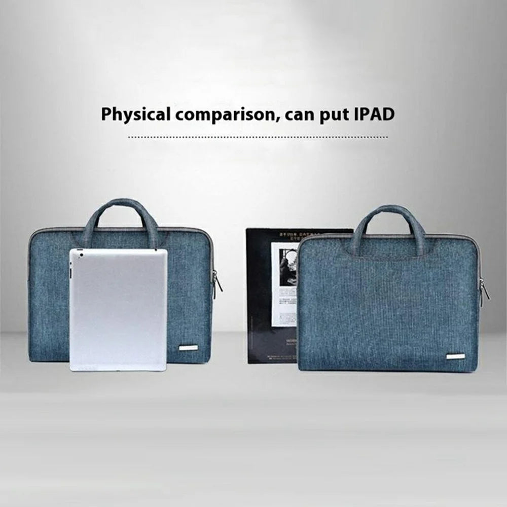 LISEN Business Style Carrying Case for 13.3-Inch Laptops Portable Storage Bag with Mini Bag - Dark Blue - 4
