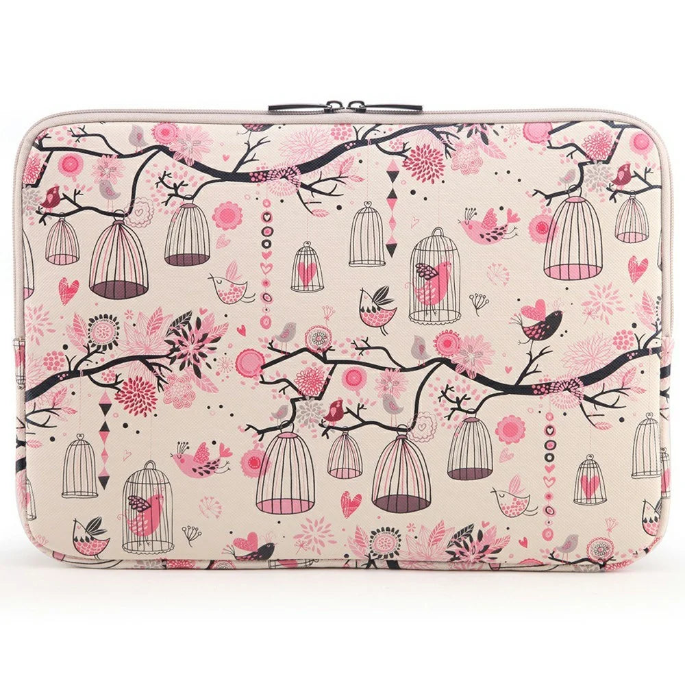 LISEN 39 x 27.5 x 1.5cm Carrying Case for 15.6-Inch Laptops Storage Bag Cartoon Pattern Design - Pink - 1