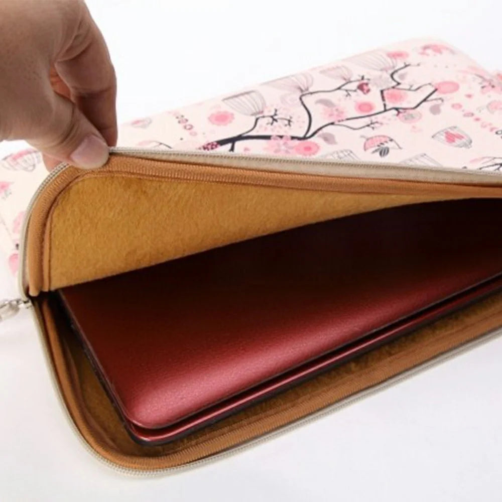 LISEN 39 x 27.5 x 1.5cm Carrying Case for 15.6-Inch Laptops Storage Bag Cartoon Pattern Design - Pink - 4