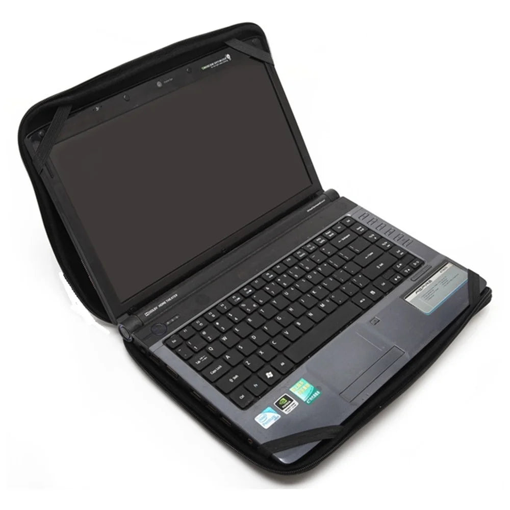 A03 12 inch Laptop Sleeve Bag Neoprene Notebook Carrying Bag with 4 Elastic Bands Tablet Briefcase - 2
