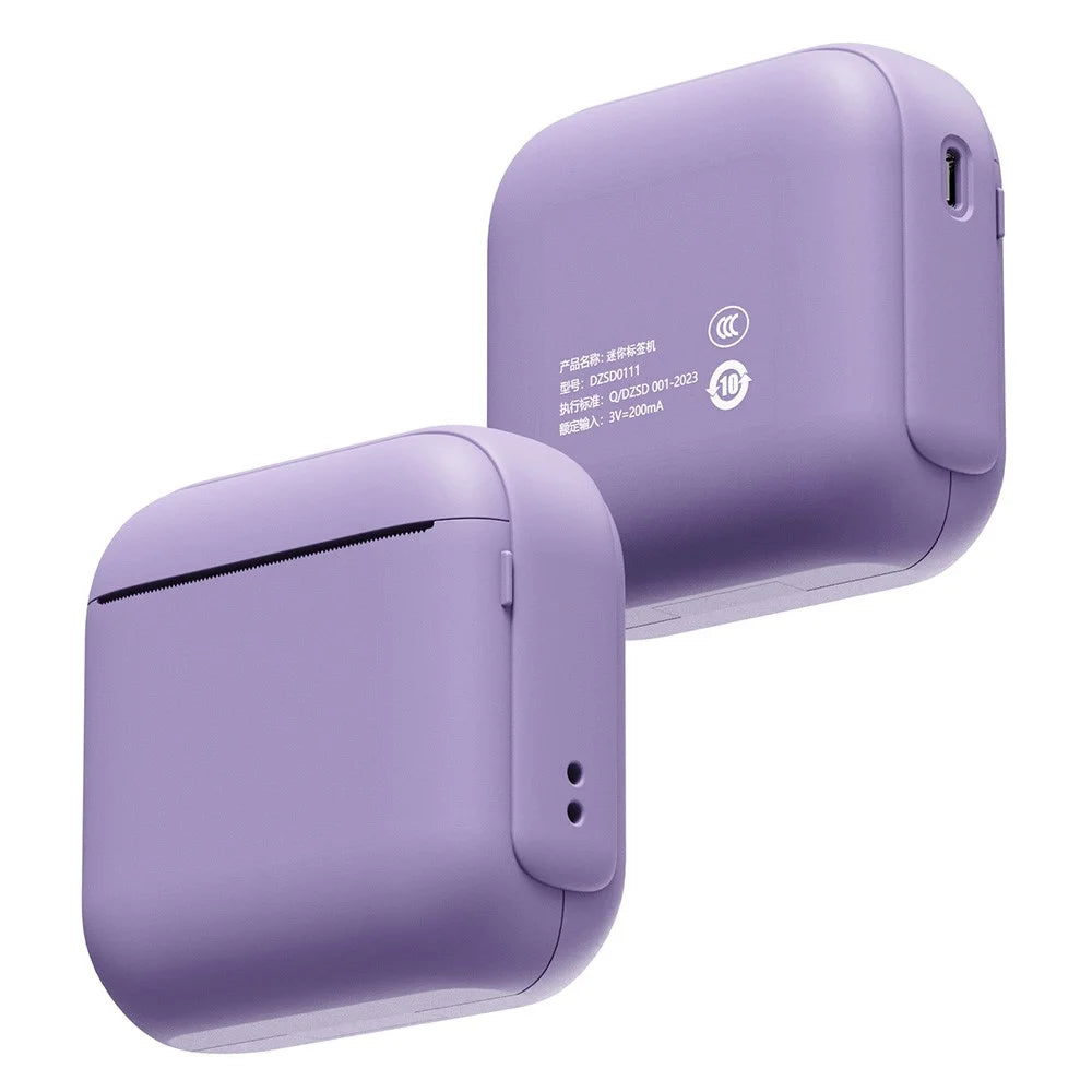 X6 Portable Mini Handheld Label Printer Thermal Printing Bluetooth-Compatible Label Maker - Purple - 4