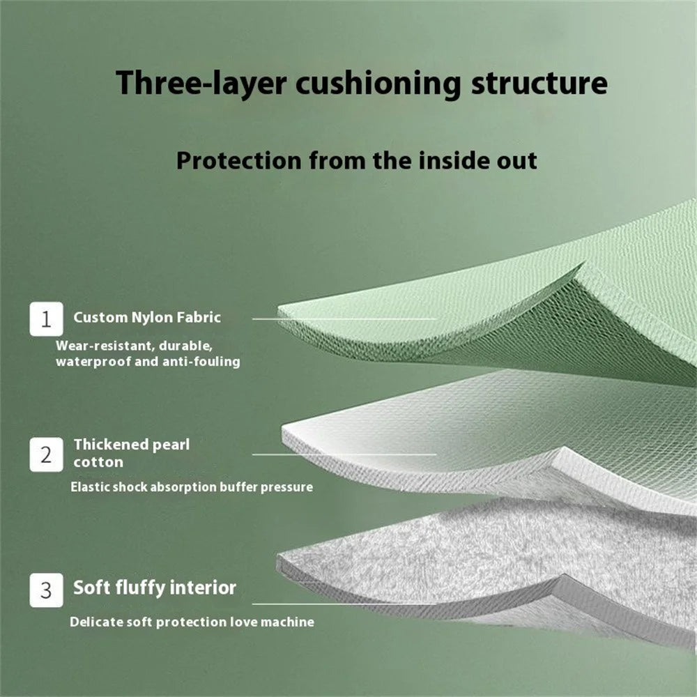 For 6-6.8 inch E-Reader Carrying Case Polyester Splash-Proof Portable Tablet Sleeve Bag - Green - 4