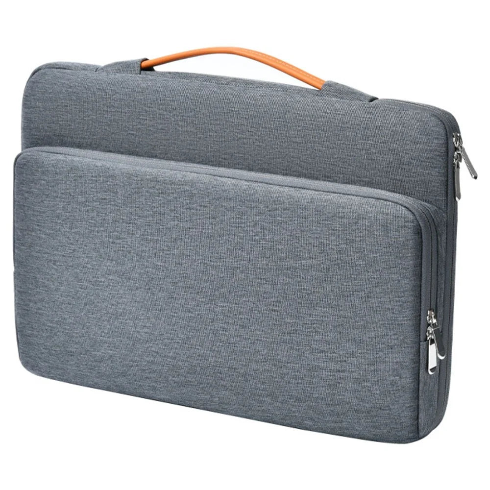For 14 inch Laptop Carrying Case Oxford Cloth Wear Resistant Portable Sleeve Bag Business Style - Grey - 2