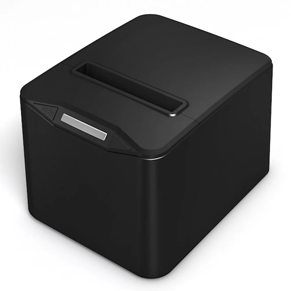 ZJ-8370 80mm Thermal Receipt Printer Auto Cutter USB LAN WiFi Kitchen POS Printer - Black / US Plug - 2