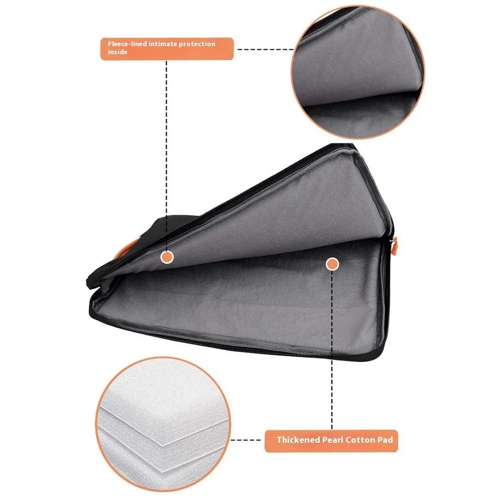 For 11-12 inch Laptop Bag Vertical Water Resistant Nylon Protective Case With Zipper Pocket 31 x 21 x 3CM - Black - 7