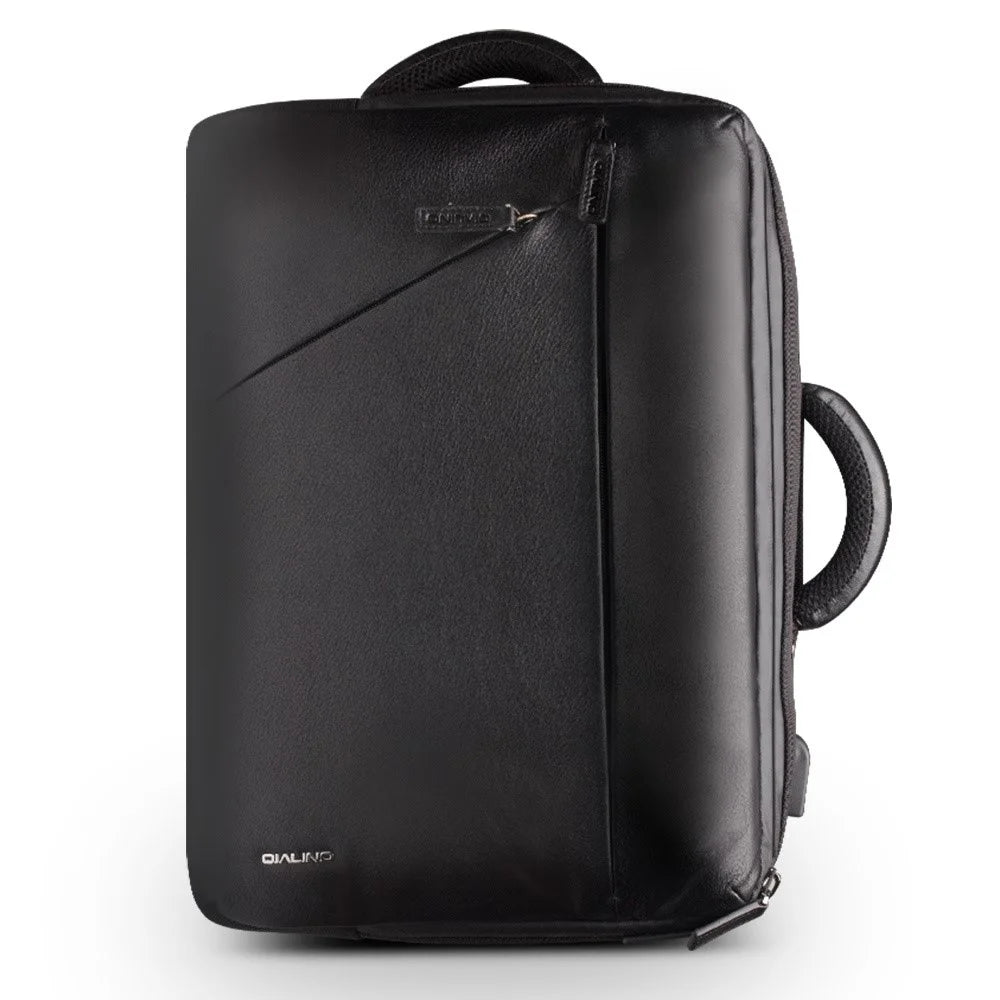 QIALINO Genuine Cow Leather Laptop Bag for Universal 15 Inch Notebooks Carrying Case with Anti-Theft Function - 1